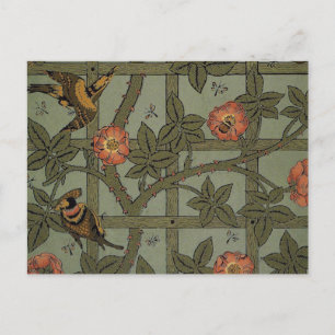 William Morris Trellis Behang Kunst Briefkaart
