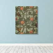 William Morris Trellis behang kunst Canvas Afdruk (Insitu (Houten vloer))