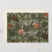 William Morris Trellis behang kunst Kaart (Voorkant / Achterkant)