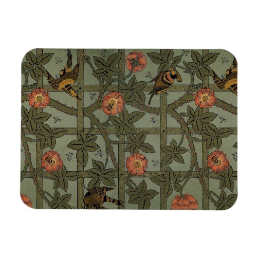 William Morris Trellis behang kunst Magneet (Horizontaal)