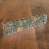 William Morris Trellis behang kunst Naambordje (Zijkant)