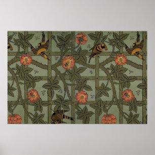 William Morris Trellis Behang Kunst Poster
