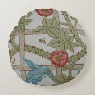 William Morris Trellis behang kunst Rond Kussen