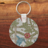 William Morris Trellis behang kunst Sleutelhanger (Voorkant)