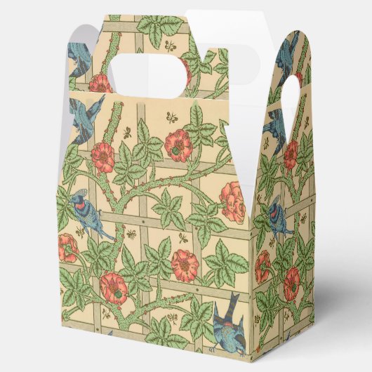 William Morris Trellis Classic Wallpaper Design Bedankdoosjes (Geopend)