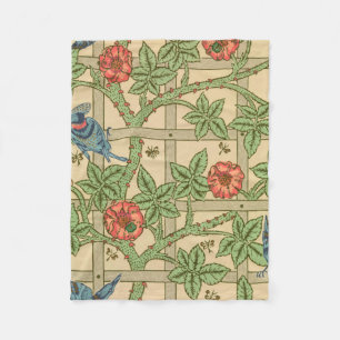 William Morris Trellis Classic Wallpaper Design Fleece Deken