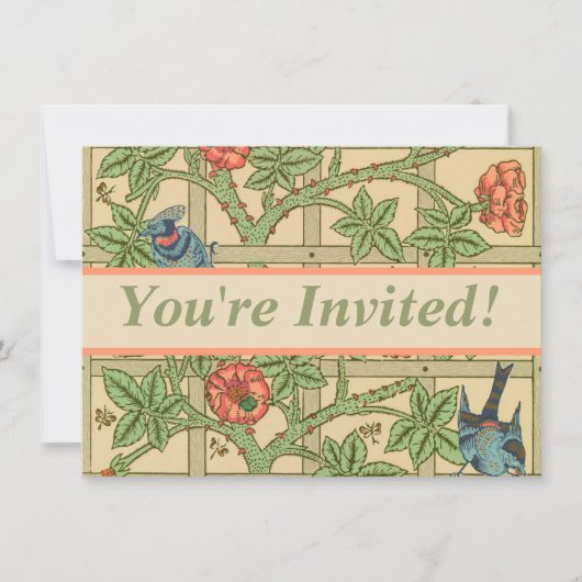 William Morris Trellis Classic Wallpaper Design Kaart (Voorkant)