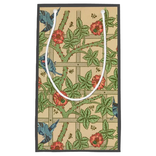 William Morris Trellis Classic Wallpaper Design Klein Cadeauzakje (Voorkant)