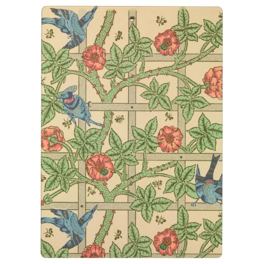 William Morris Trellis Classic Wallpaper Design Klembord (Achterkant)