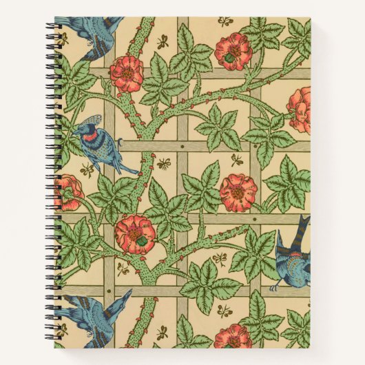 William Morris Trellis Classic Wallpaper Design Notitieboek (Voorkant)