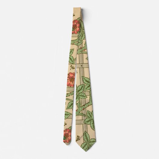 William Morris Trellis Classic Wallpaper Design Stropdas (Achterkant)