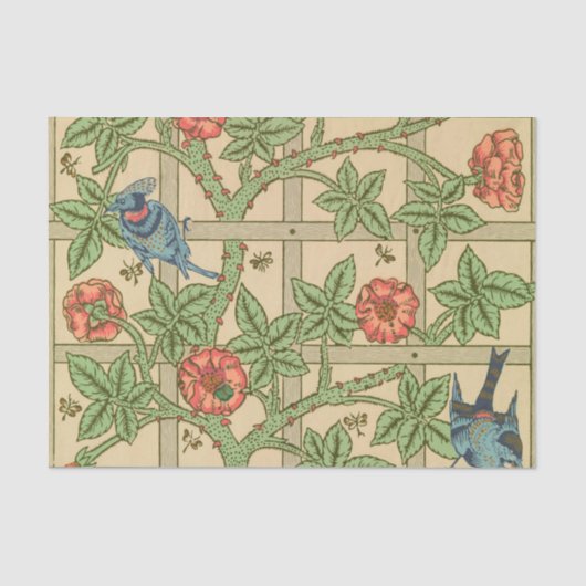 William Morris Trellis Classic Wallpaper Design Tissuepapier (Voorkant)