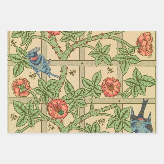 William Morris Trellis Design classique de papier  (Devant 3)
