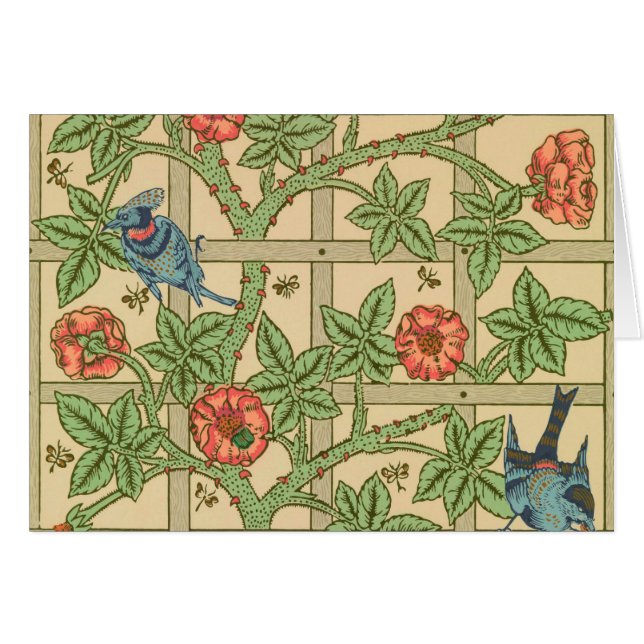 William Morris Trellis Design classique de papier  (Devant horizontal)