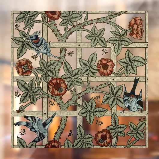 William Morris  "Trellis" Pattern Raamsticker (Vel 2)