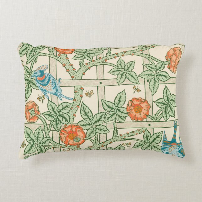 William Morris Trellis Victorian Wallpaper Accent Kussen (Voorkant)