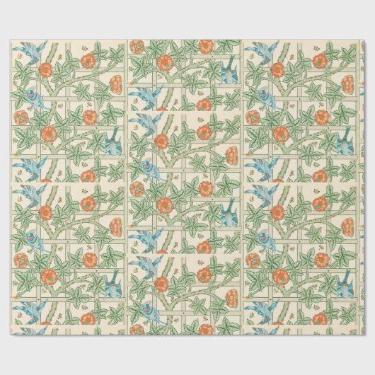 William Morris Trellis Victorian Wallpaper Cadeaupapier (Vlak)