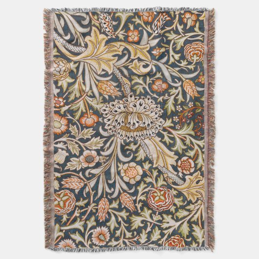 William Morris Trent Garden Flower Pattern Classic Deken (Voorkant Verticaal)