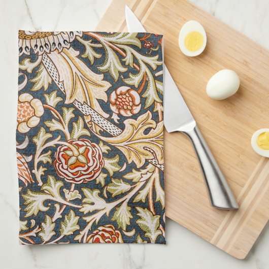 William Morris Trent Garden Flower Pattern Classic Theedoek (Quarter Fold)