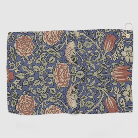 William Morris Tudor Roos Wallpaper Golfhanddoek (Horizontaal)