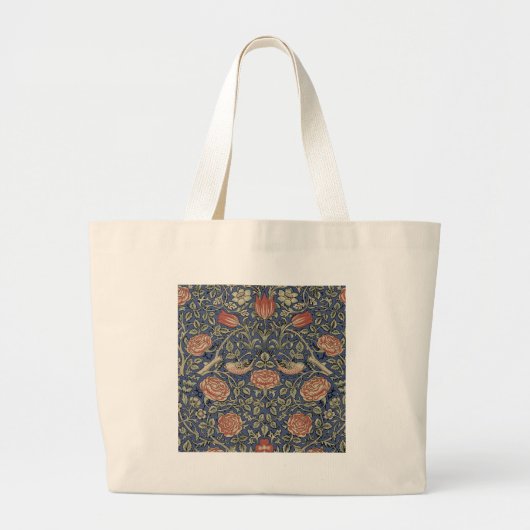 William Morris Tudor Roos Wallpaper Grote Tote Bag (Voorkant)