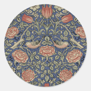 William Morris Tudor Roos Wallpaper Ronde Sticker