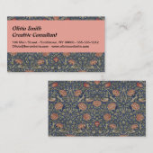 William Morris Tudor Roos Wallpaper Visitekaartje (Voorkant / Achterkant)