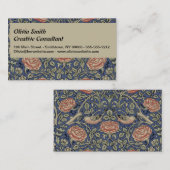 William Morris Tudor Roos Wallpaper Visitekaartje (Voorkant / Achterkant)