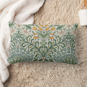 William Morris  Tuin Groen Blauw Geel Kussen