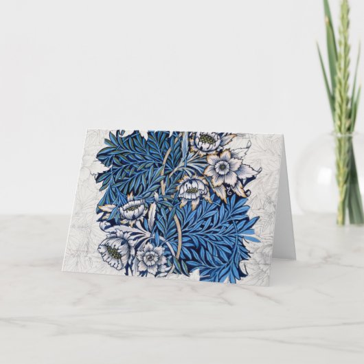 William Morris Tulip and Willow Folded Note (Devant)