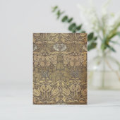 William Morris Tulip en Roos Pattern Briefkaart (Staand voorkant)