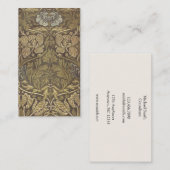 William Morris Tulip en Roos Pattern Visitekaartje (Voorkant / Achterkant)