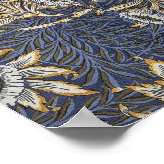 William Morris Tulip en Willow Floral Pattern Poster (Hoek)