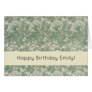 William Morris tulip fond textile vert