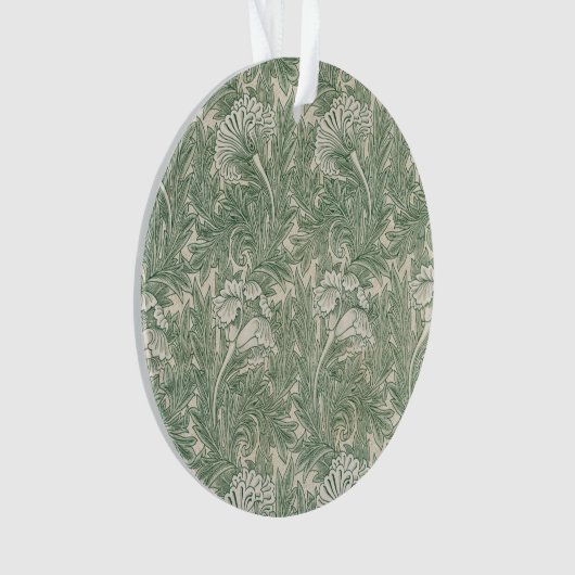William Morris tulip fond textile vert (devant)