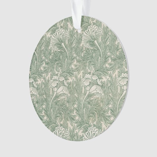 William Morris tulip fond textile vert (devant)