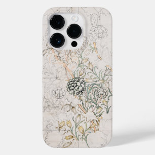  William Morris Tulip Pastel Floral Sketch Case-Mate iPhone 14 Pro Hoesje