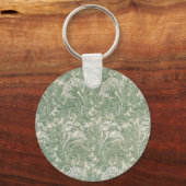 william morris tulip wallpaper groen sleutelhanger (Voorkant)