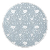 William Morris Tulips in White Pattern Keramische Knop (Voorkant)