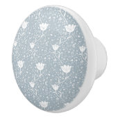 William Morris Tulips in White Pattern Keramische Knop (Rechts)