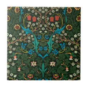 WILLIAM MORRIS " TULIPS " - KERAMISCHE TITEL TEGELTJE
