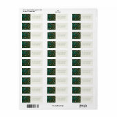 WILLIAM MORRIS "TULIPS" TERUGKERNADRESETIKET ETIKET (Full Sheet)