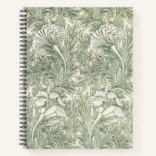 William Morris Tulp Behang Klassiek Groen Notitieboek