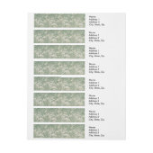 William Morris tulp behang textiel groen Adreslabel Wikkel (Vel)