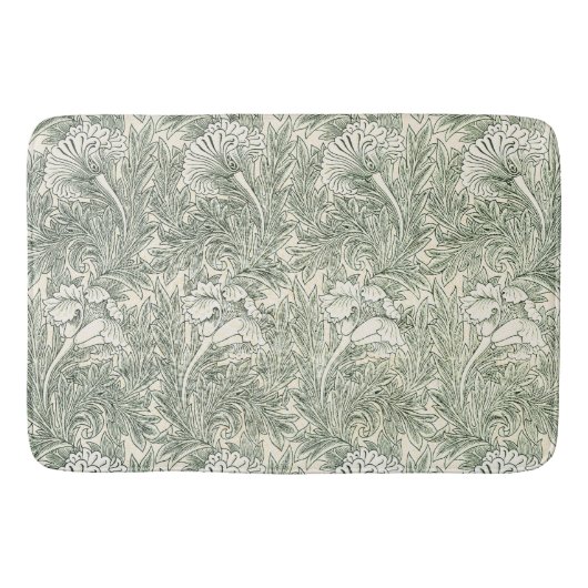 William Morris tulp behang textiel groen Badmat (Voorkant)