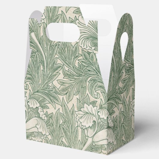 William Morris tulp behang textiel groen Bedankdoosjes (Geopend)