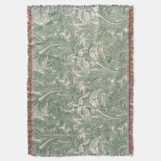 William Morris tulp behang textiel groen Deken (Voorkant Verticaal)