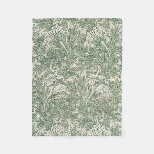 William Morris tulp behang textiel groen Fleece Deken (Voorkant)