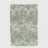 William Morris tulp behang textiel groen Golfhanddoek (Voorkant)