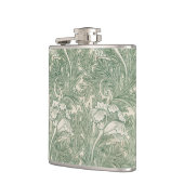 William Morris tulp behang textiel groen Heupfles (Links)